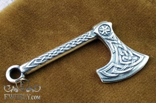 Big pendant of sterling silver for men, фото